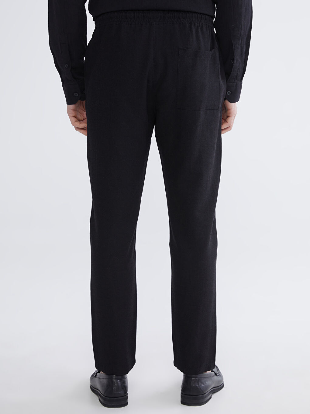 Siyah Standart Kalıp Erkek Eşofman Altı-3