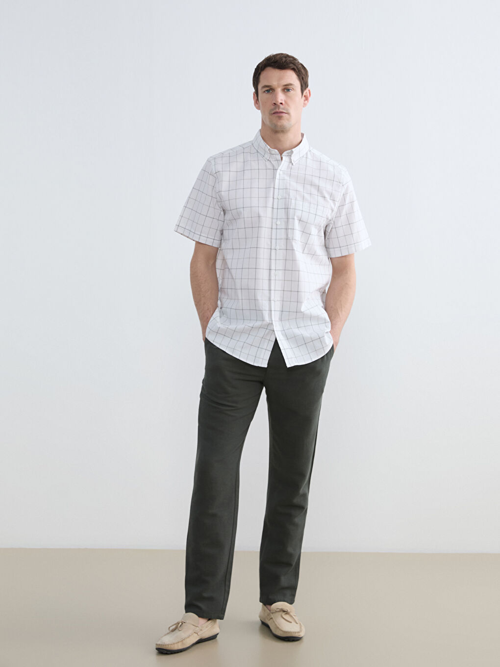 Haki Standart Kalıp Erkek Eşofman Altı