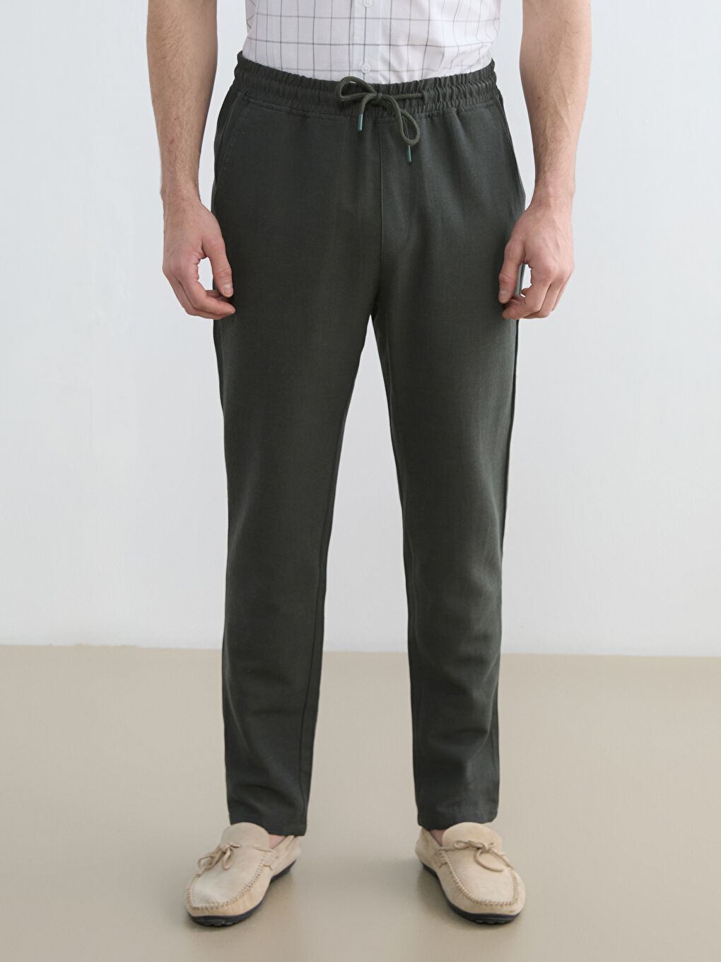 Haki Standart Kalıp Erkek Eşofman Altı-1