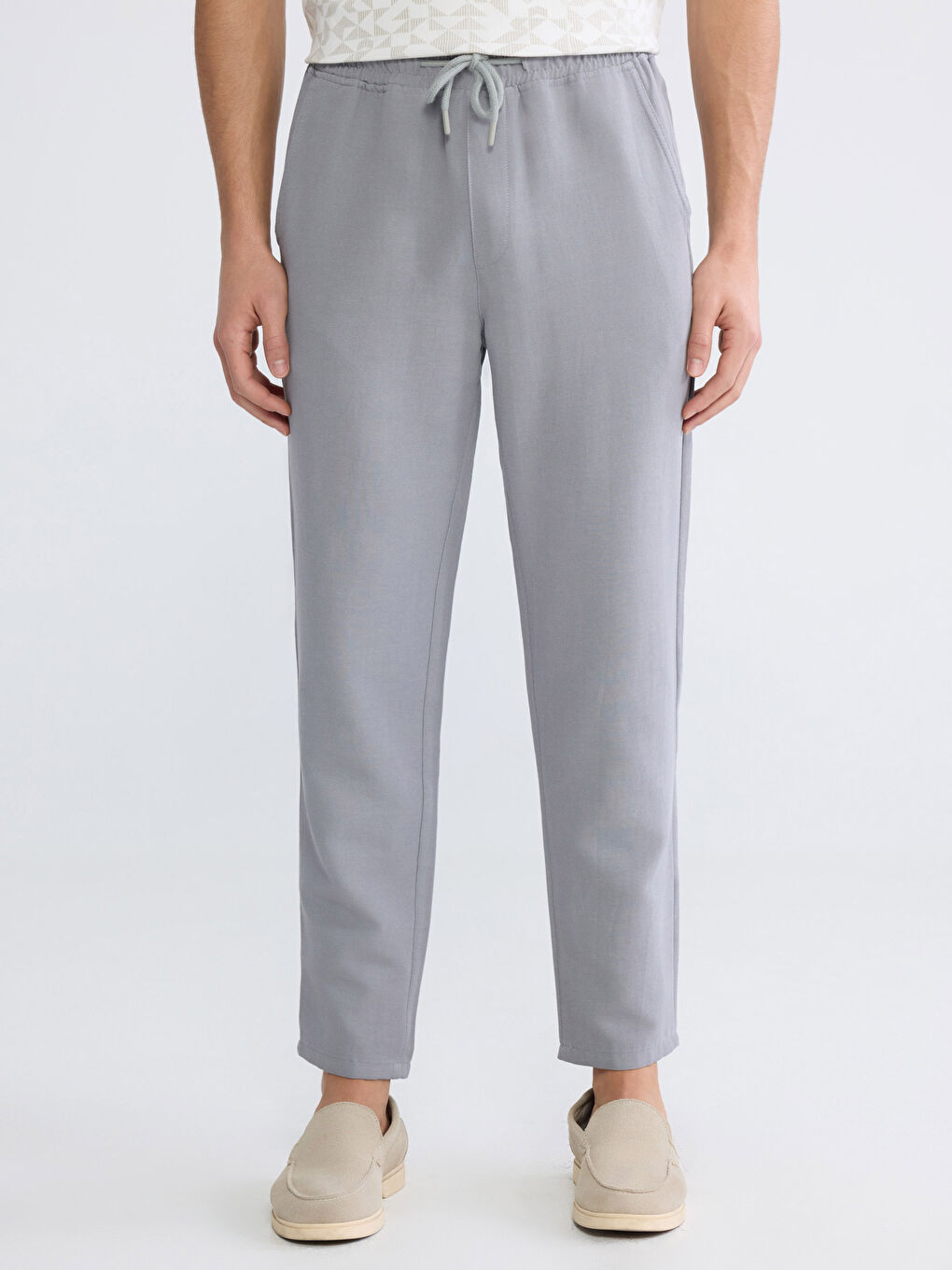 Bej Standart Kalıp Erkek Eşofman Altı-1