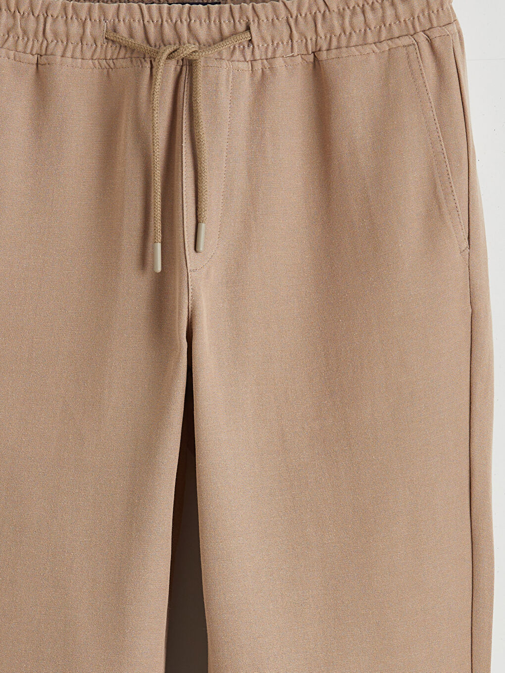 Bej Standart Kalıp Erkek Eşofman Altı-5