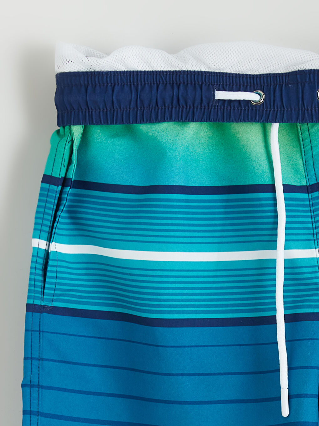 Mavi Çizgili Erkek Çocuk Deniz Şortu-1
