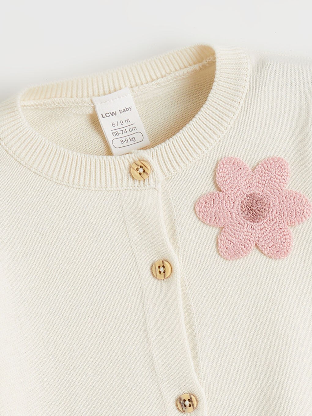 Flower Embroidered Baby Girl Knitwear Cardigan-2