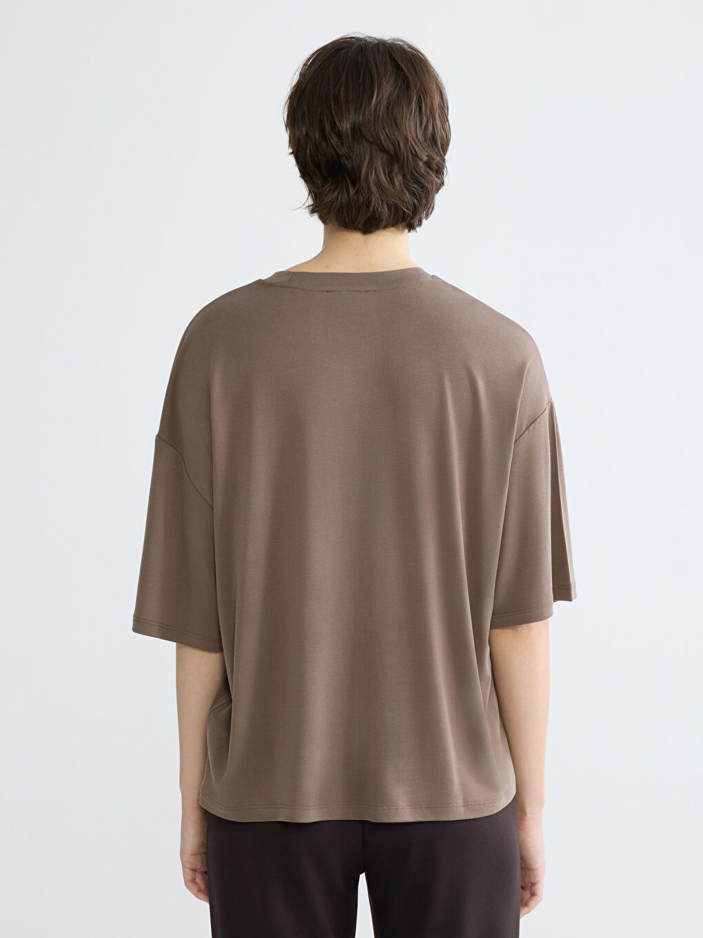 Жена Кафяво Тениска-3