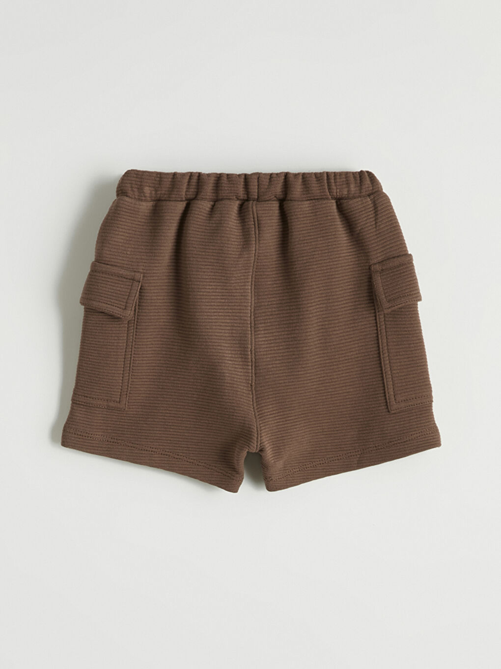 Kahverengi Erkek Bebek Kargo Şort-3