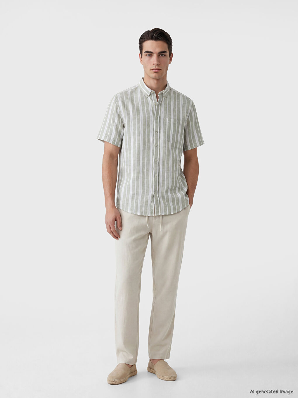 Regular Fit Striped Dobby Men's Shirt-1