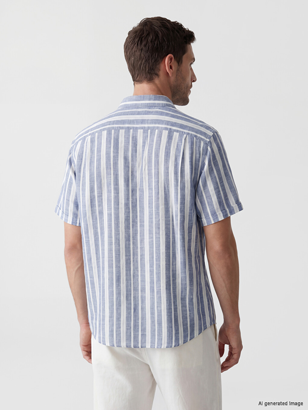 Regular Fit Striped Dobby Men's Shirt-2