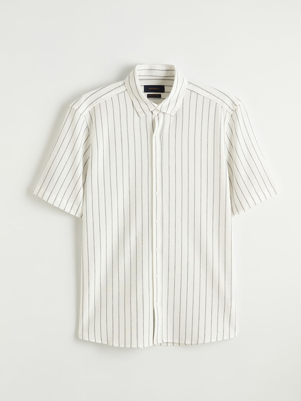 Striped Regular Fit Short Sleeve Men's Shirt-4
