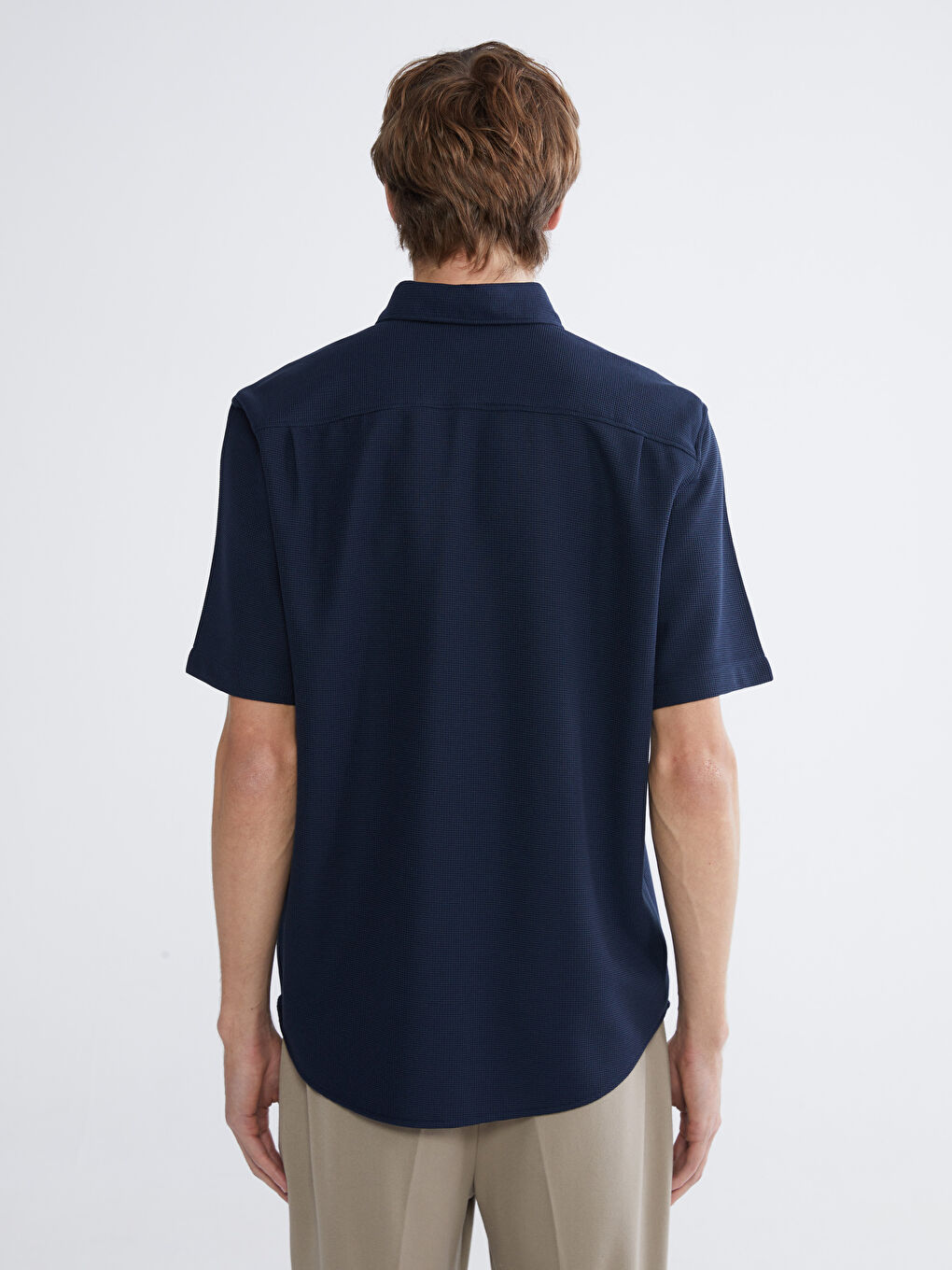 Мужчины Синий Рубашка-3