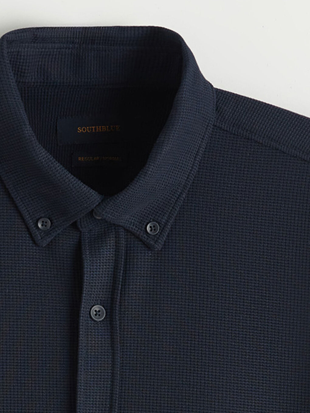 Мужчины Синий Рубашка-5