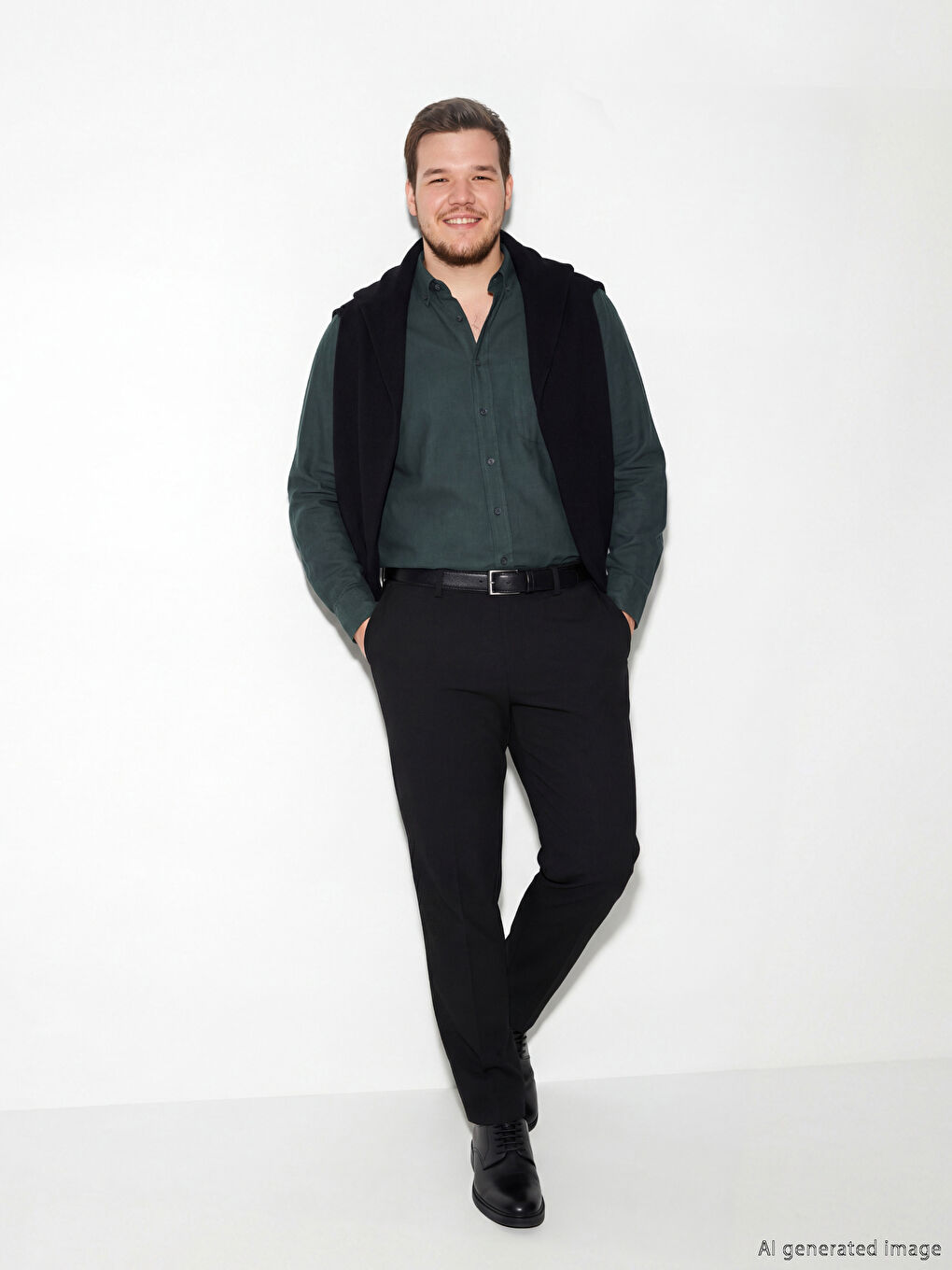 Petrol Regular Fit Erkek Gömlek-1