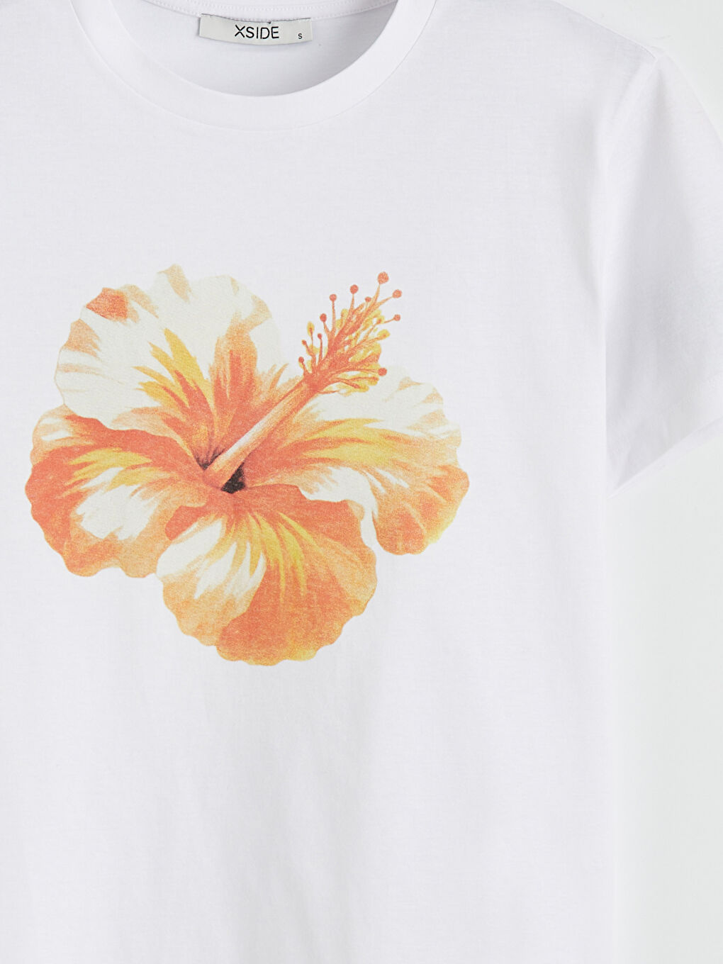 Crew Neck Floral Printed Women's T-Shirt-5