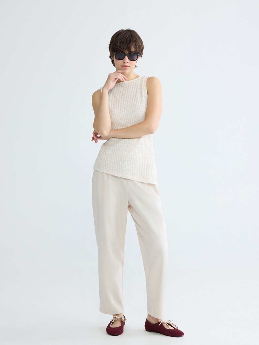 Débardeur BEIGE Femme-1