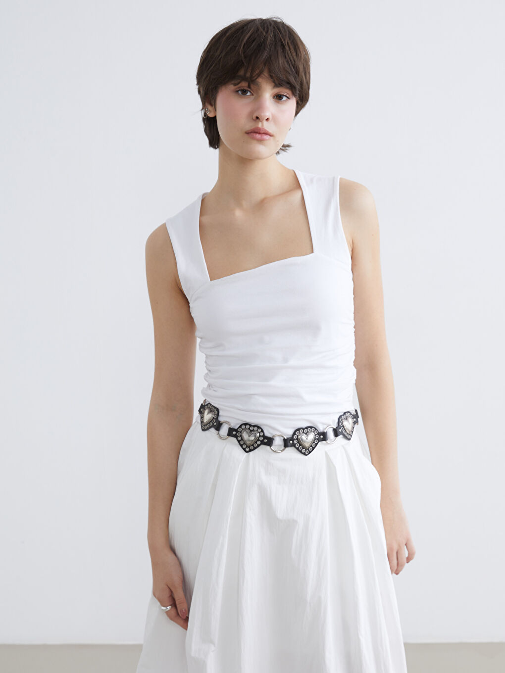 Haut Court BLANC Femme