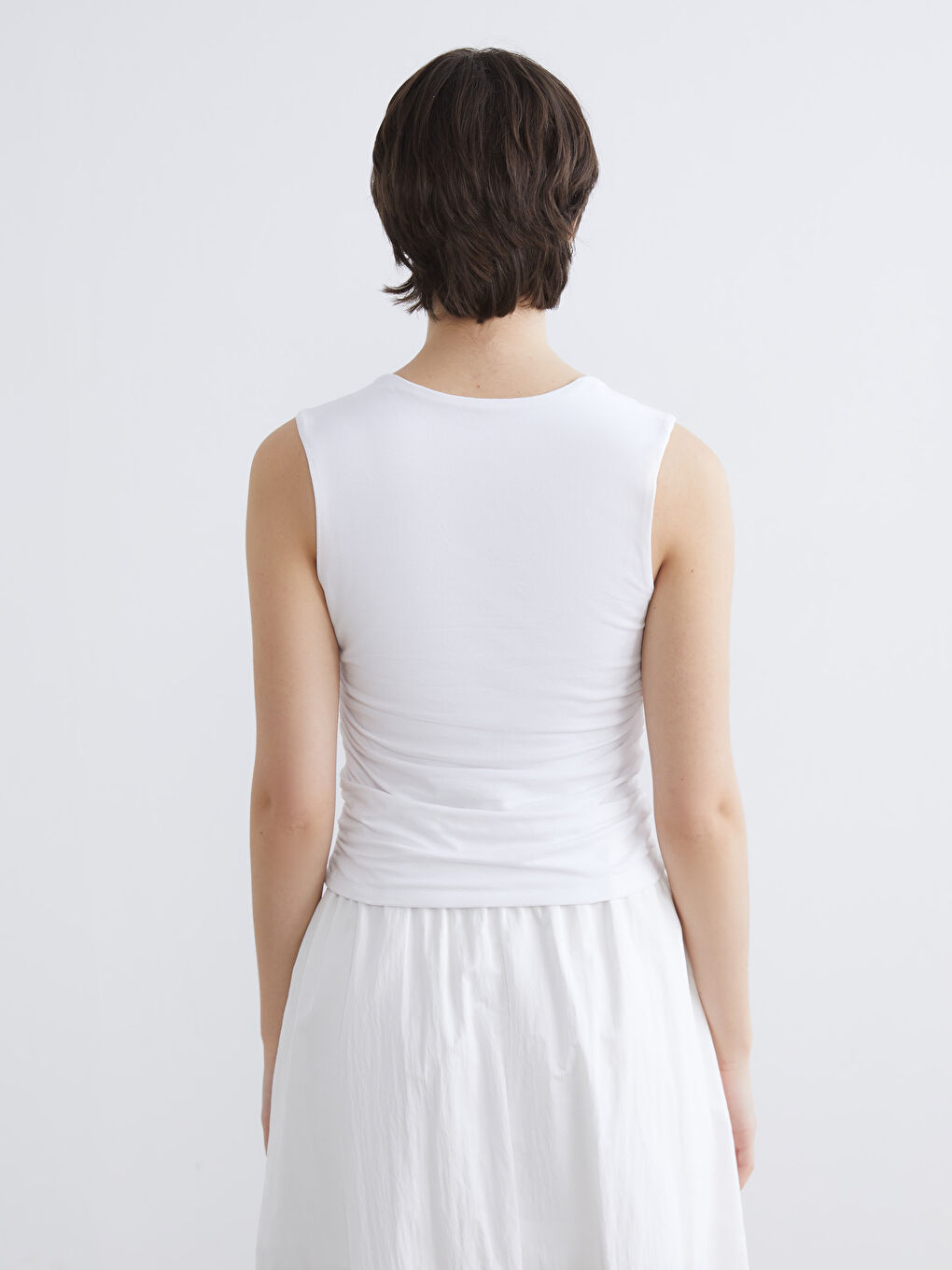 Haut Court BLANC Femme-3