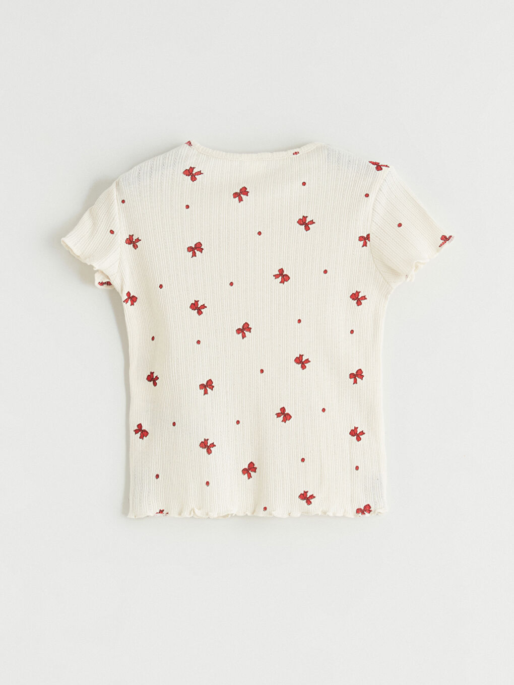 Bej Fiyonk Baskılı Kız Çocuk Tişört-2