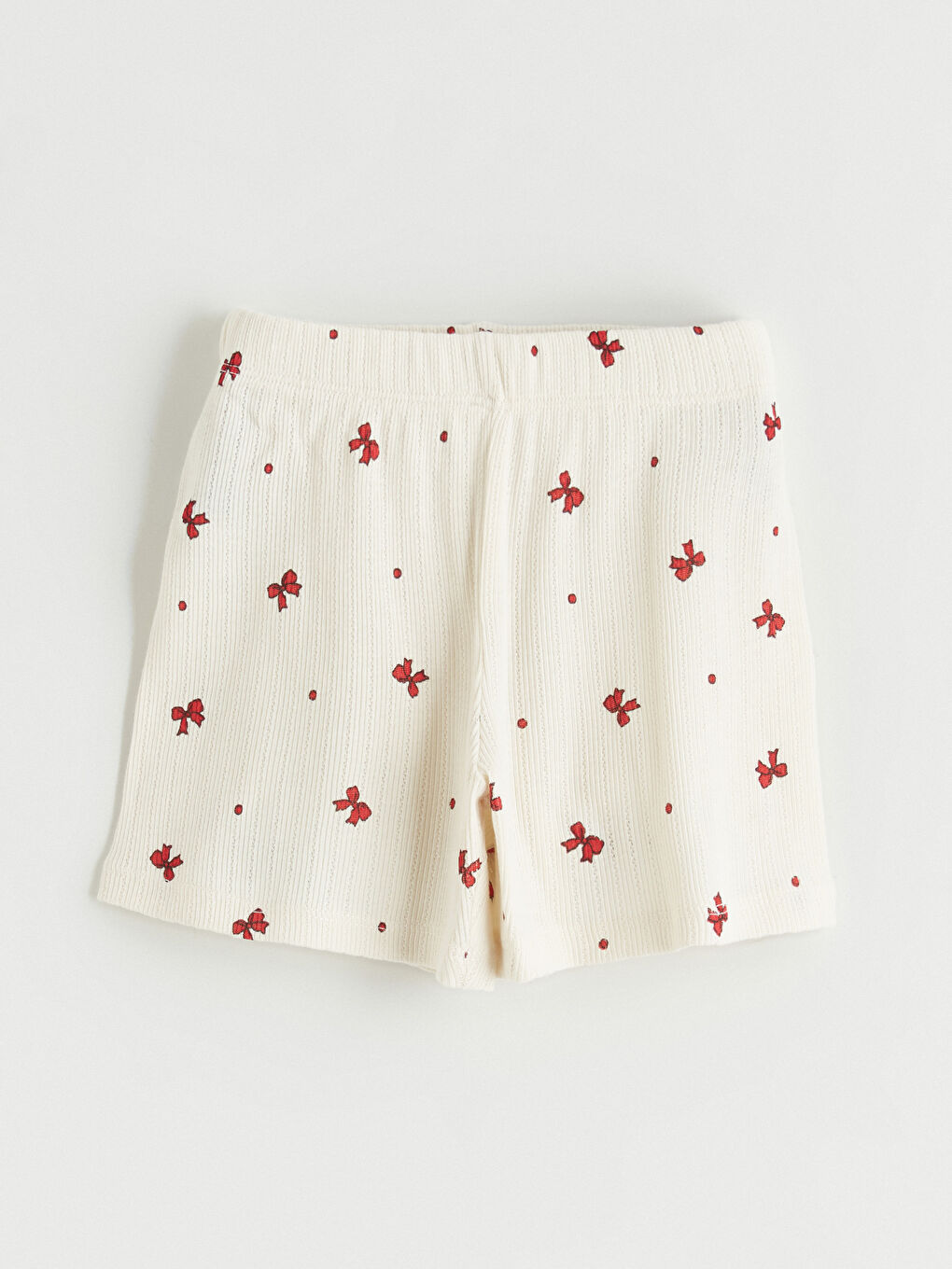 Bej Bisiklet Yaka Kız Çocuk Tişört ve Şort-4