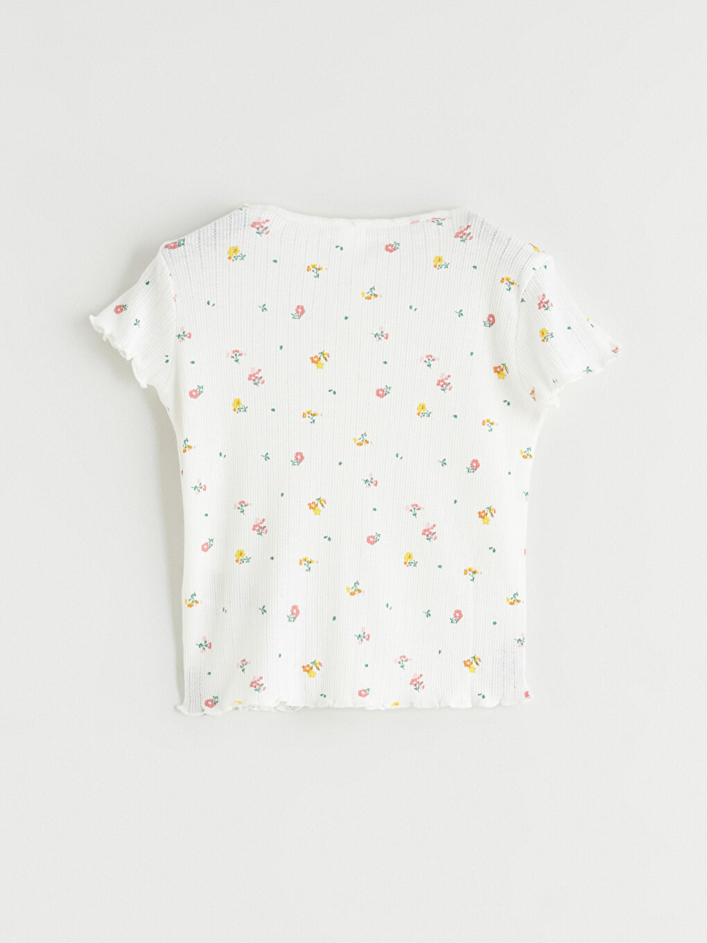 Ekru Bisiklet Yaka Kız Çocuk Tişört ve Şort-3