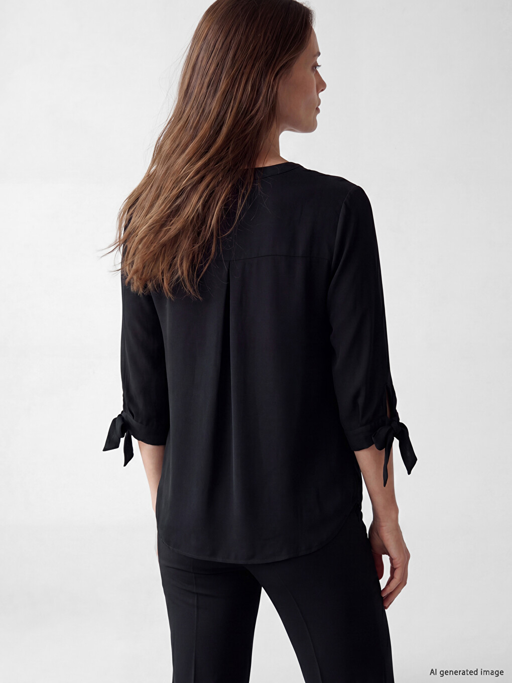Notch Neck Women's Shirt-2