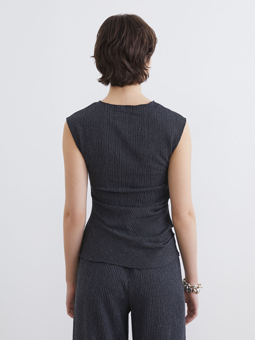 Женщины Антрацитовый Блузка-3