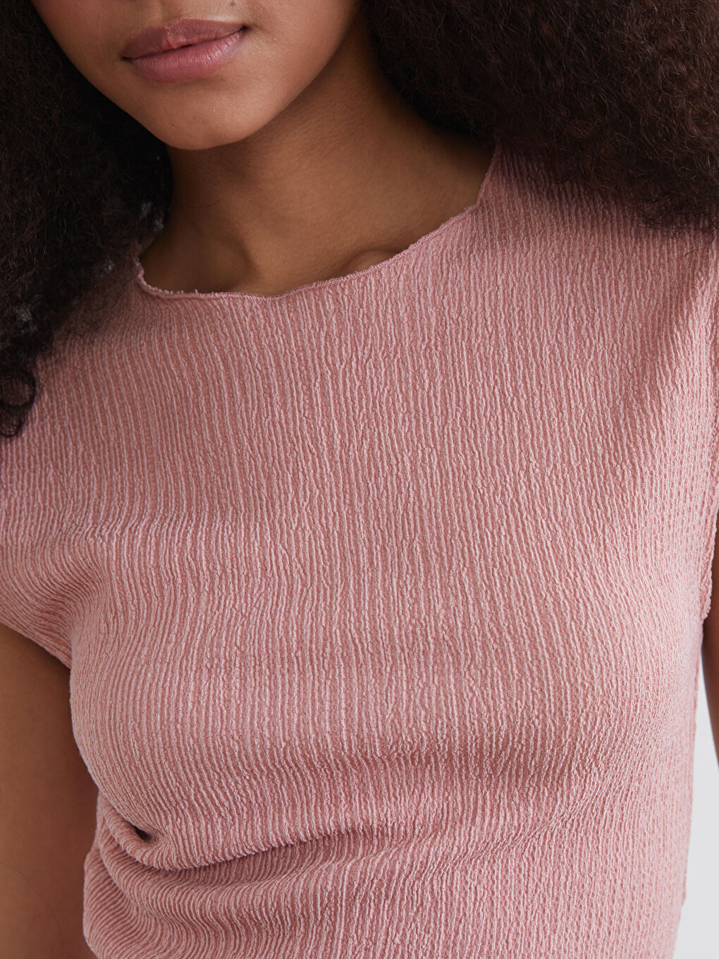 Bisiklet Yaka Büzgülü Bluz-2