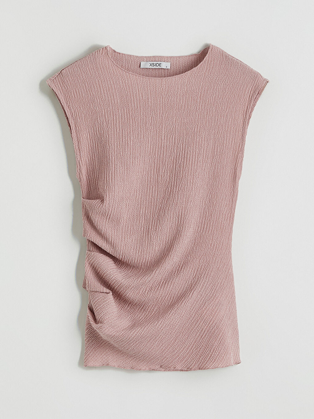 Bisiklet Yaka Büzgülü Bluz-4