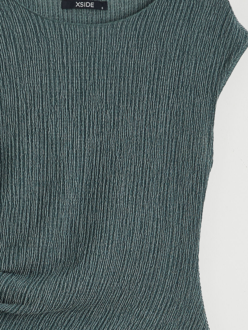 Bisiklet Yaka Büzgülü Bluz-5