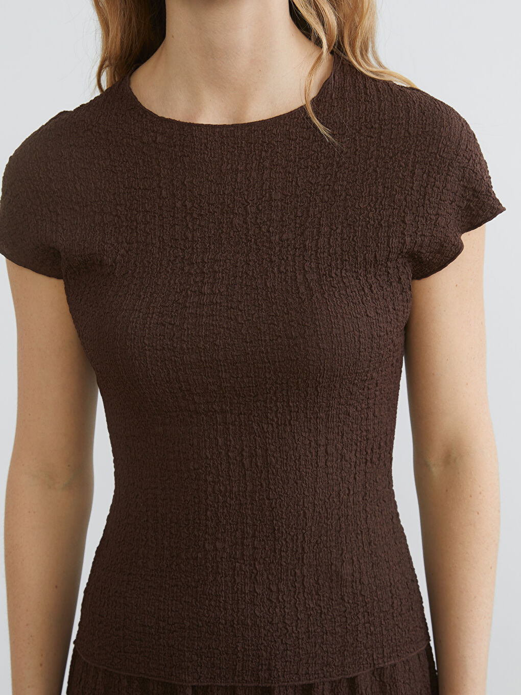 Әйелдер қоңыр Блузка-2