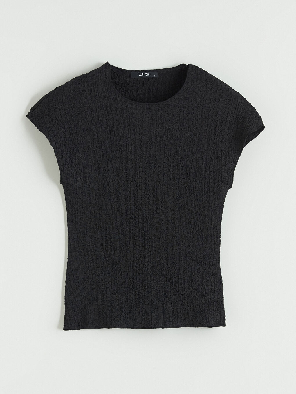 Crew Neck Textured Blouse-4