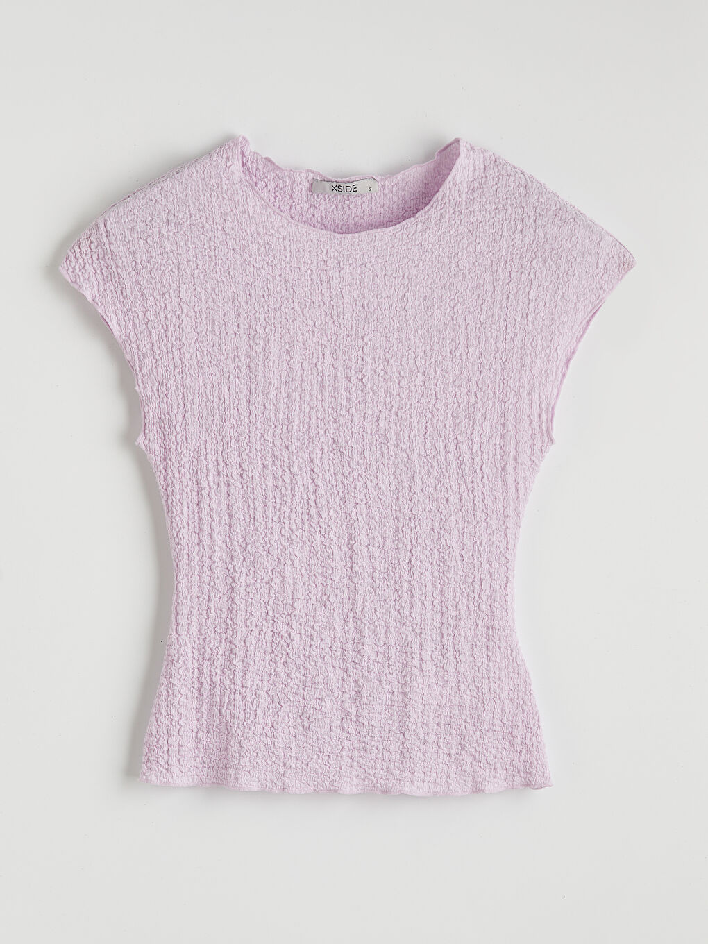 Crew Neck Textured Blouse-4