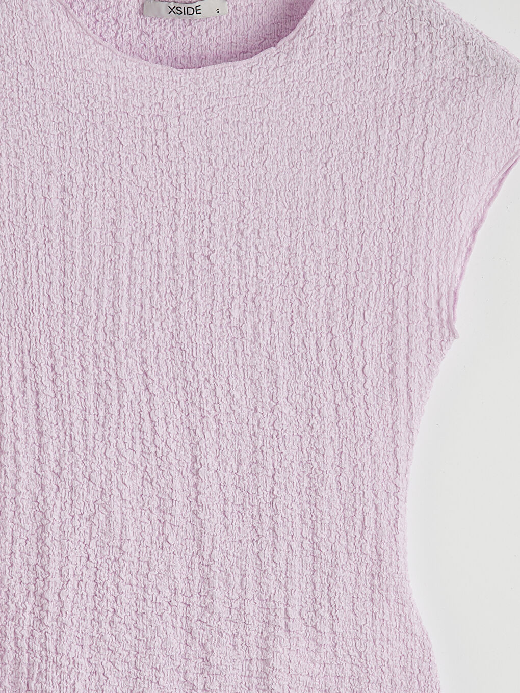 Crew Neck Textured Blouse-5