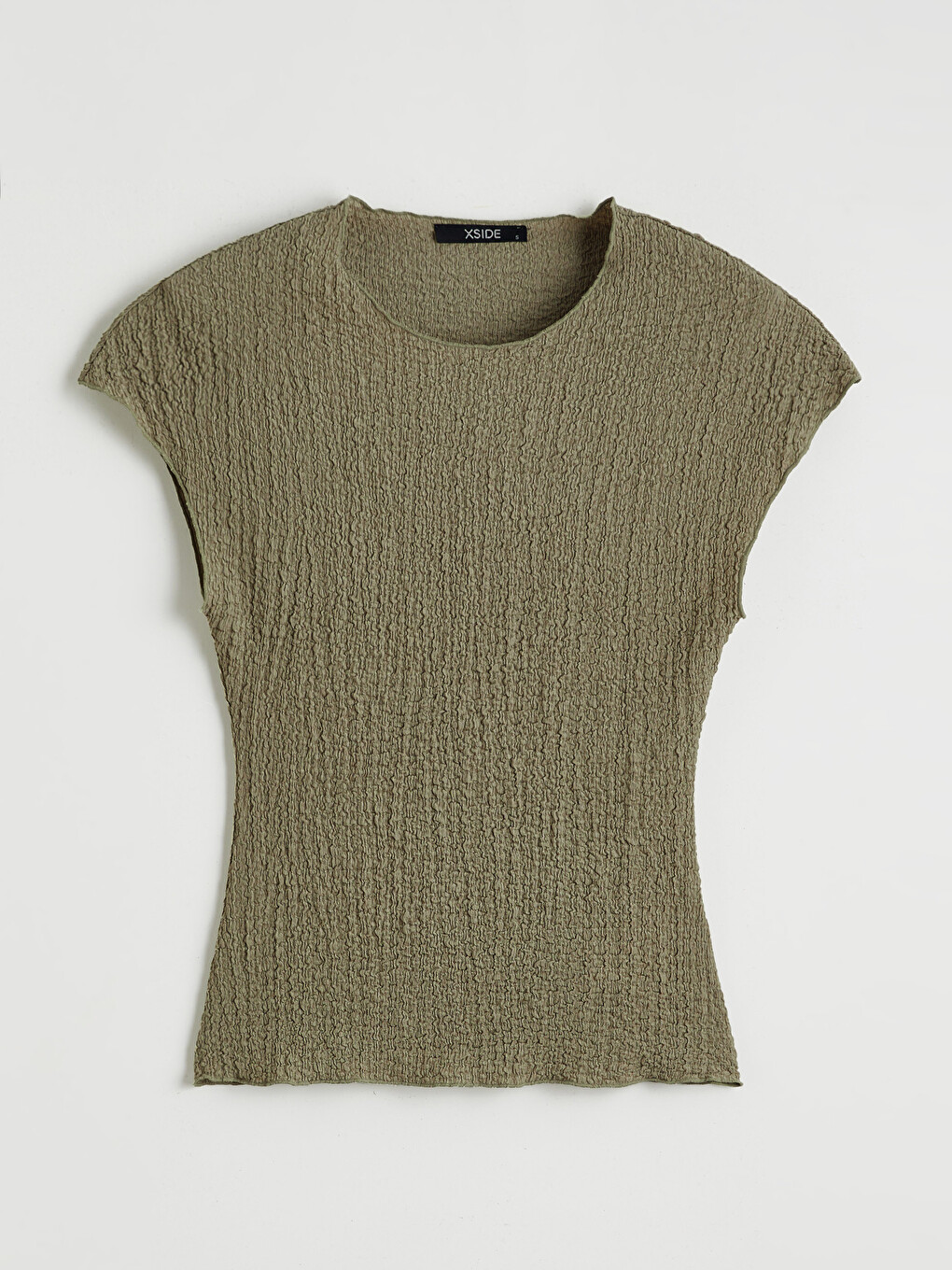 Crew Neck Textured Blouse-4