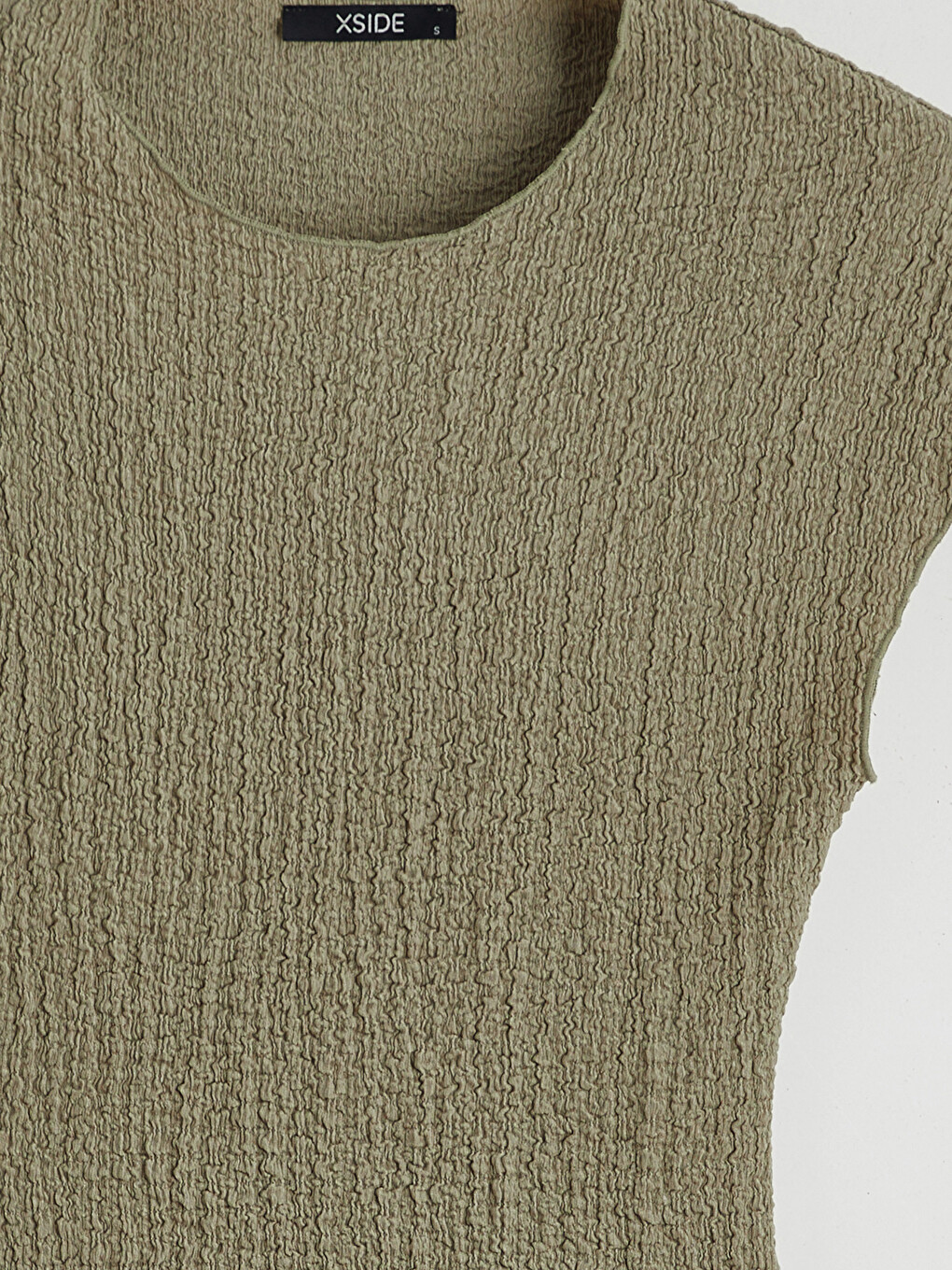 Crew Neck Textured Blouse-5