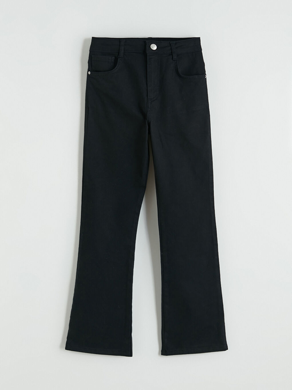 Siyah İspanyol Paça Kız Çocuk Gabardin Pantolon