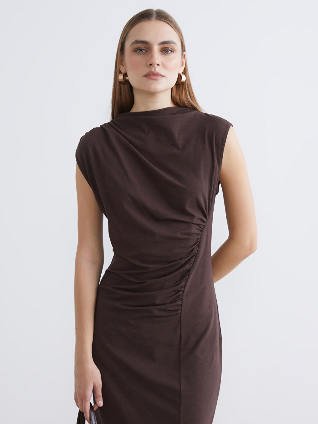 Woman BROWN Dress-1