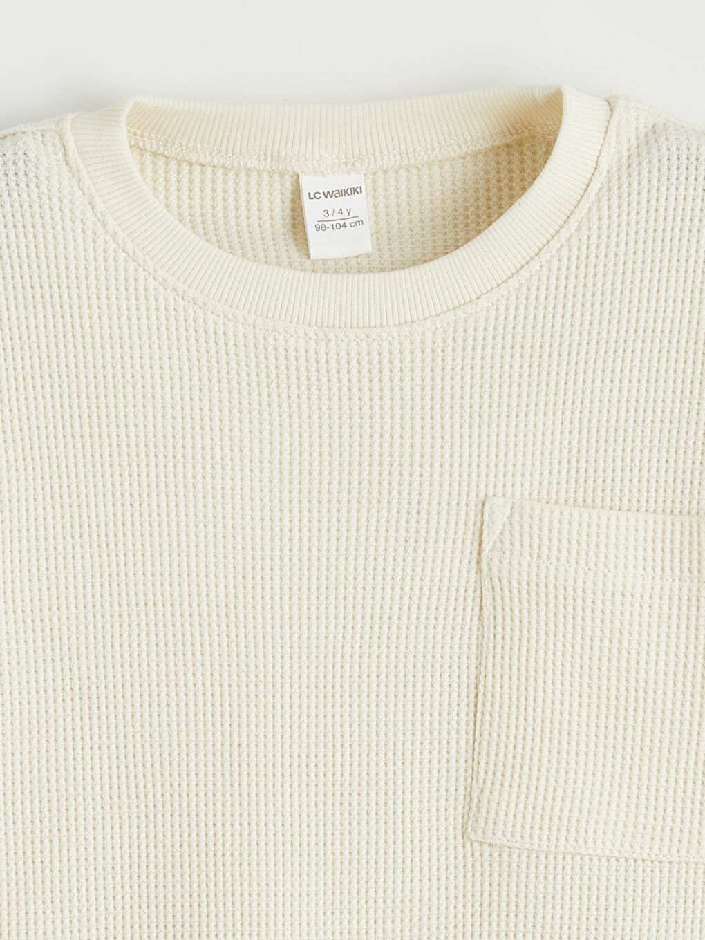 Bej Cepli Erkek Çocuk Waffle Tişört ve Şort-2