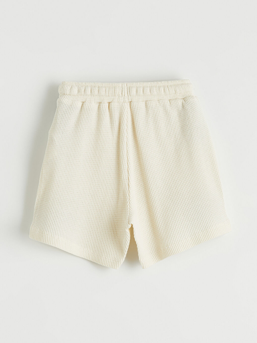 Bej Cepli Erkek Çocuk Waffle Tişört ve Şort-6