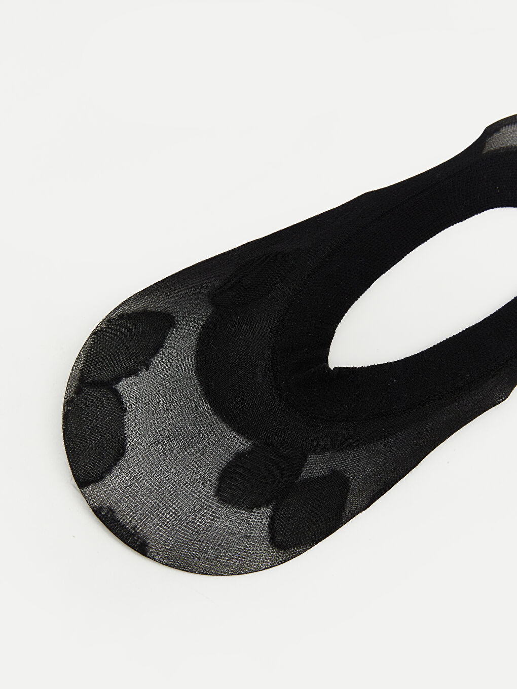 Siyah Desenli Kadın Babet Çorap-2