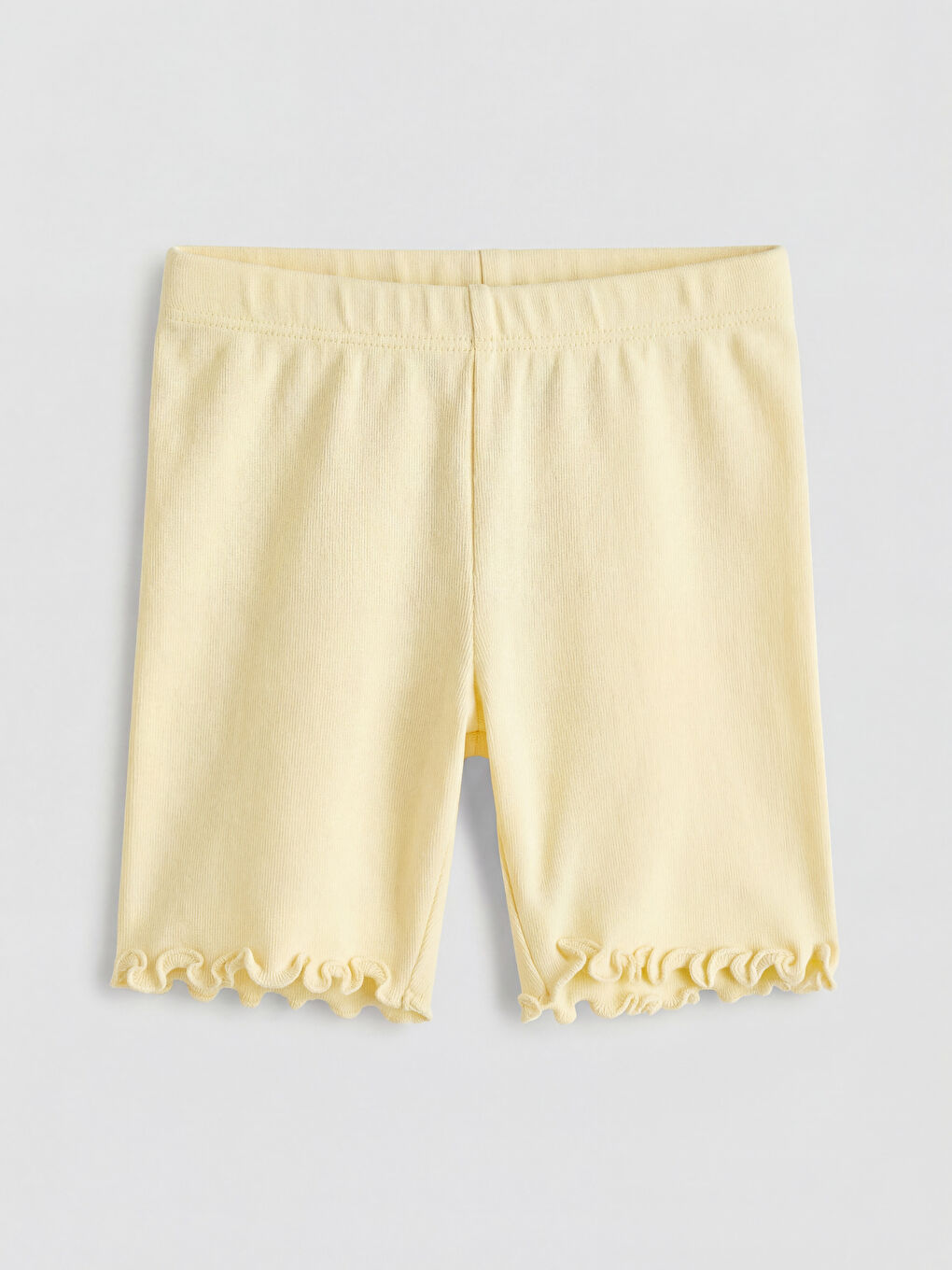 Sarı Baskılı Kız Bebek Şortlu Takım 2'li-3