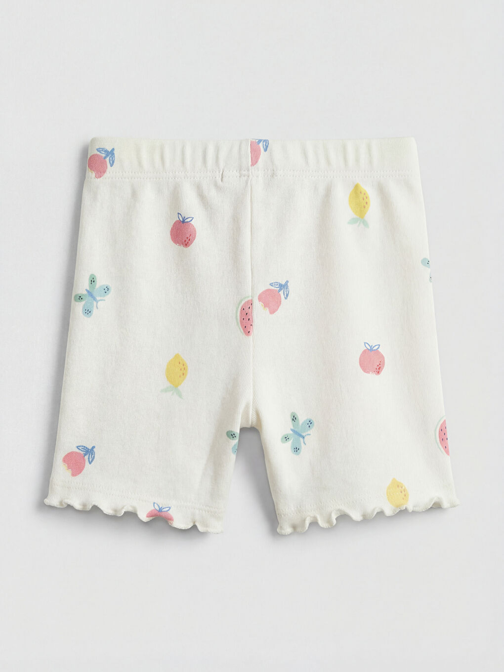 Sarı Baskılı Kız Bebek Şortlu Takım 2'li-8