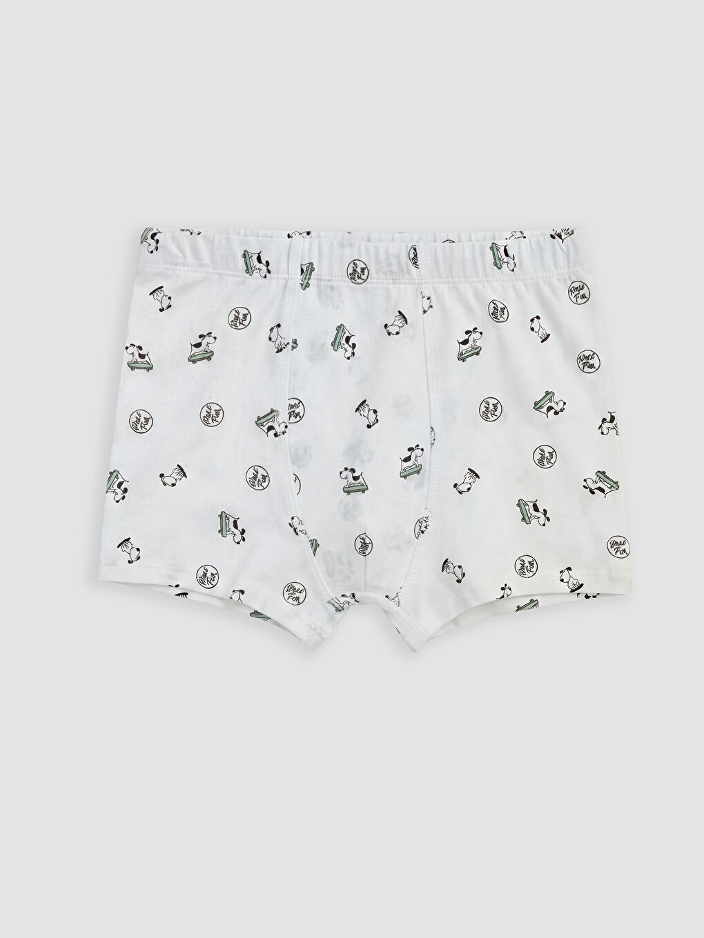 Beyaz Baskılı Erkek Çocuk Boxer 3'lü-2