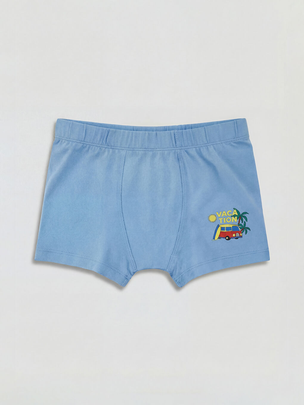 Mavi Baskılı Erkek Çocuk Boxer 3'lü-2