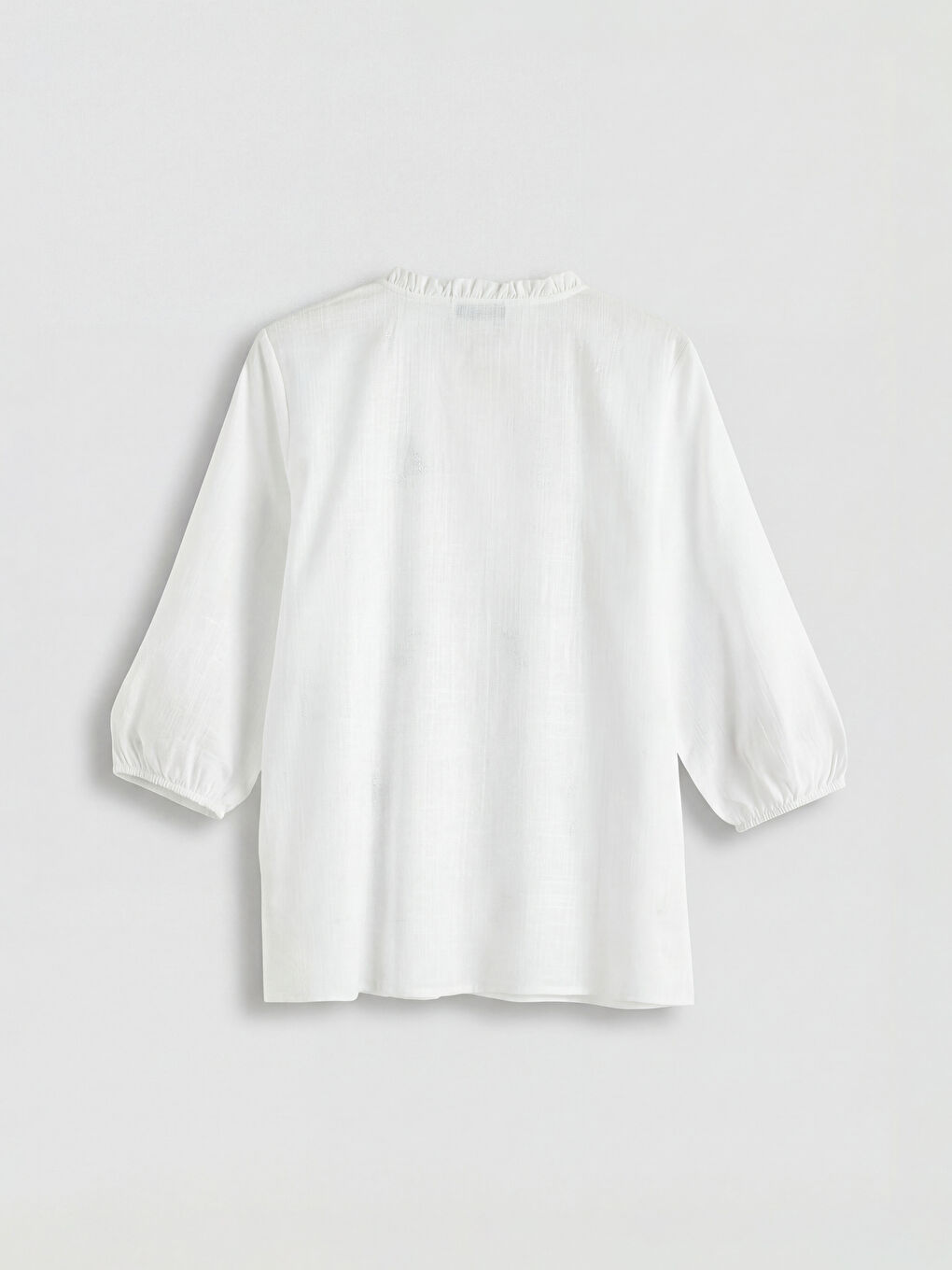 Πουκάμισο με λαιμόκοψη με εγκοπή φλοράλ για γυναίκες-5