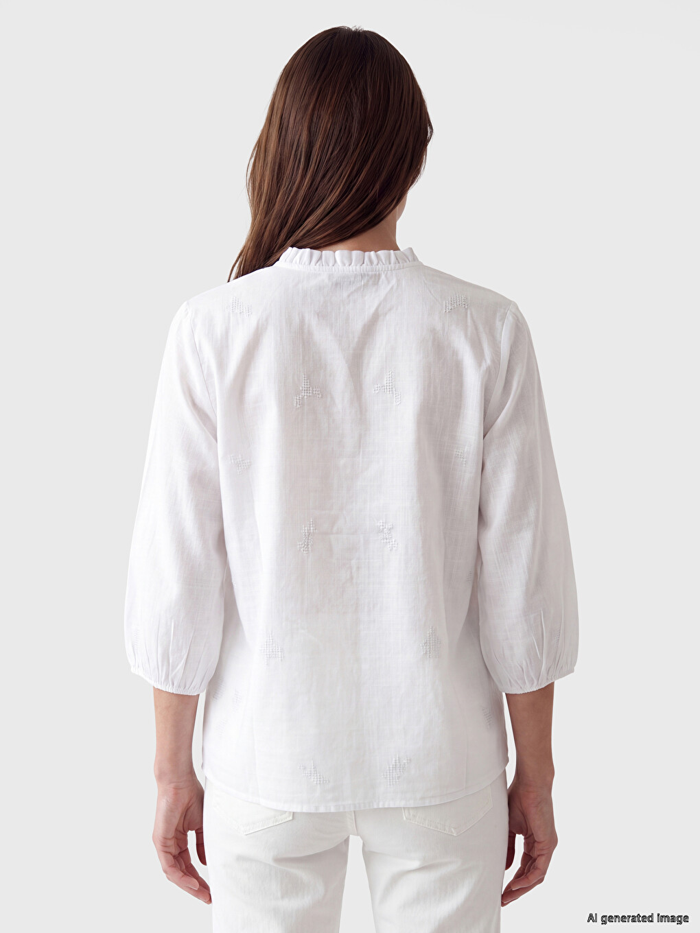 Notch Neck Floral Women's Shirt-3