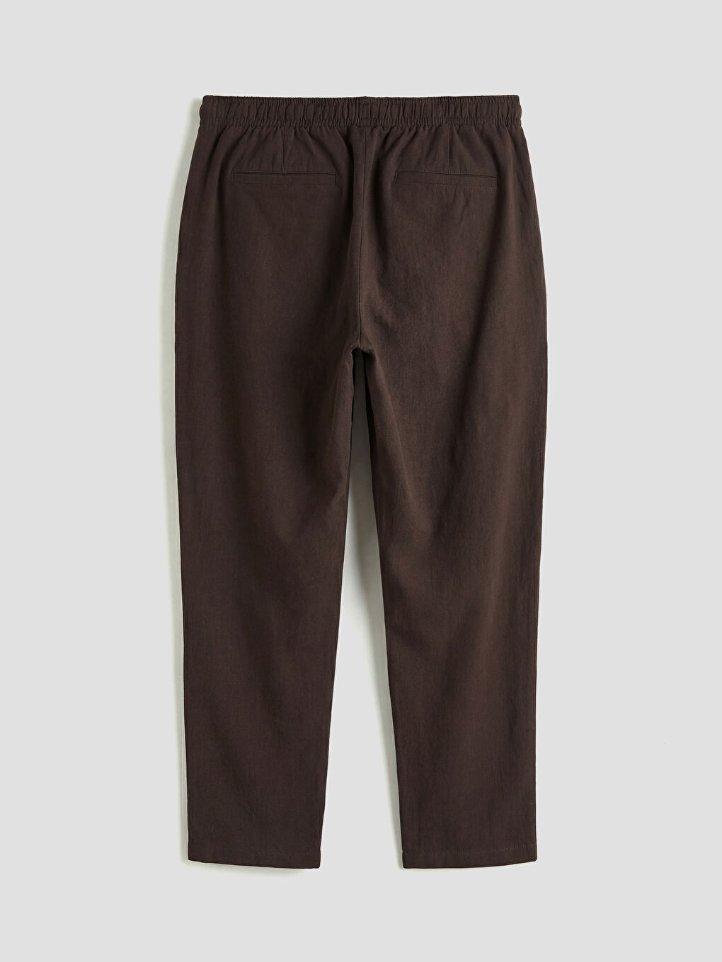 Regular Fit Linen-Look Men's Trousers-5