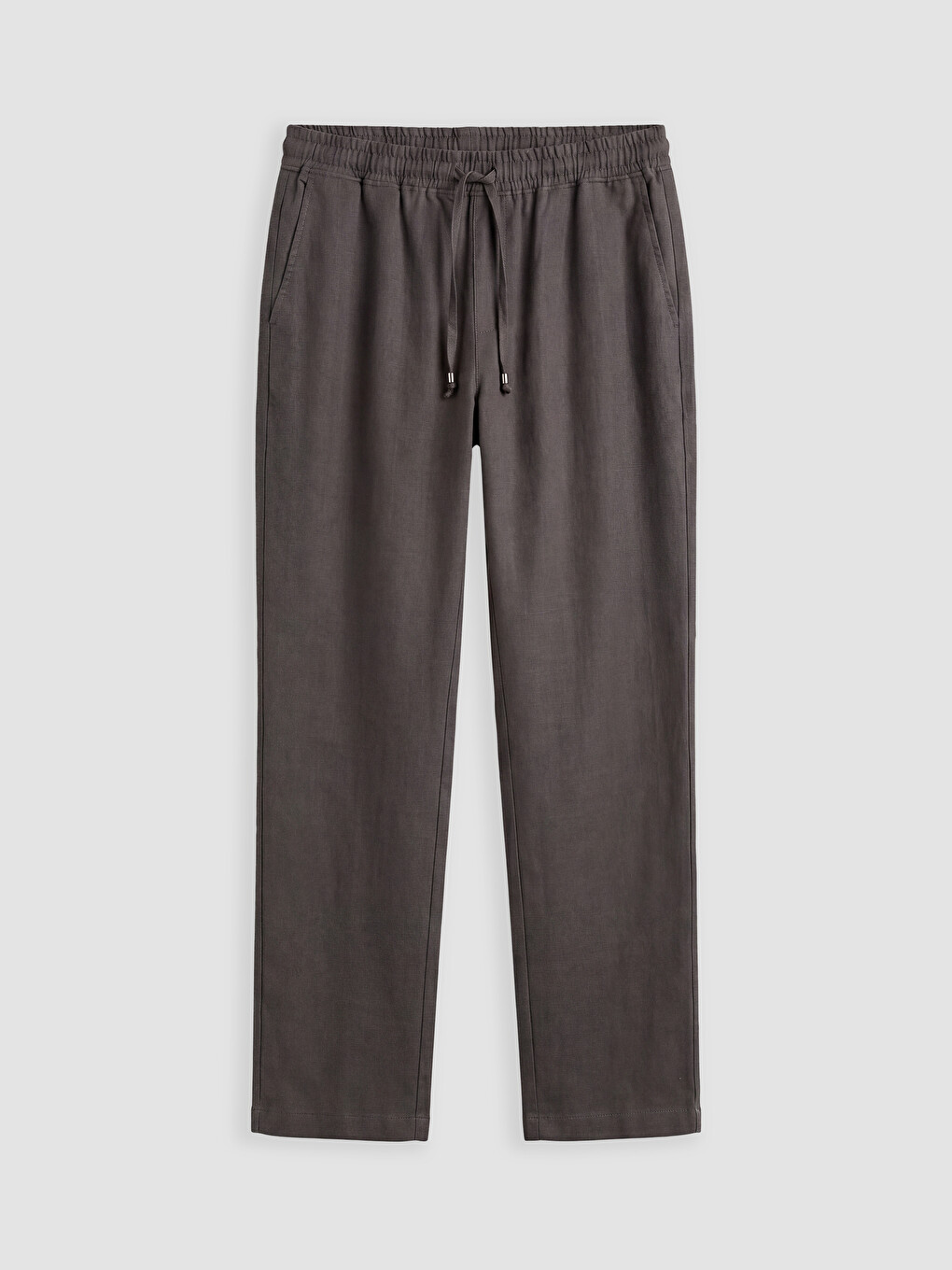 Regular Fit Linen-look Men's Trousers-4