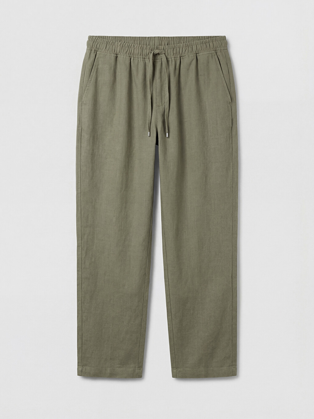Regular Fit Linen-look Men's Trousers-4