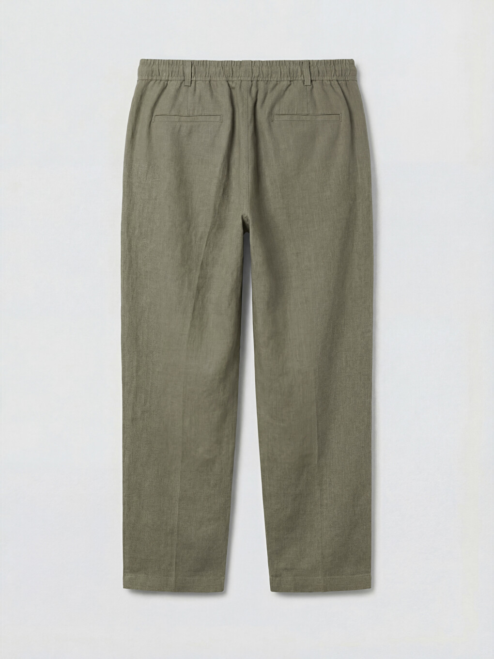 Regular Fit Linen-look Men's Trousers-6