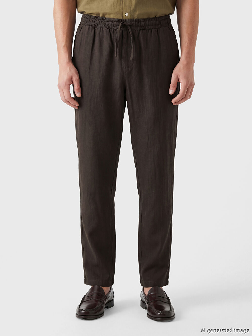 Regular Fit Dobby Fabric Men's Trousers-1