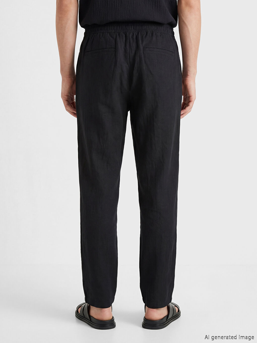 Regular Fit Dobby Fabric Men's Trousers-3